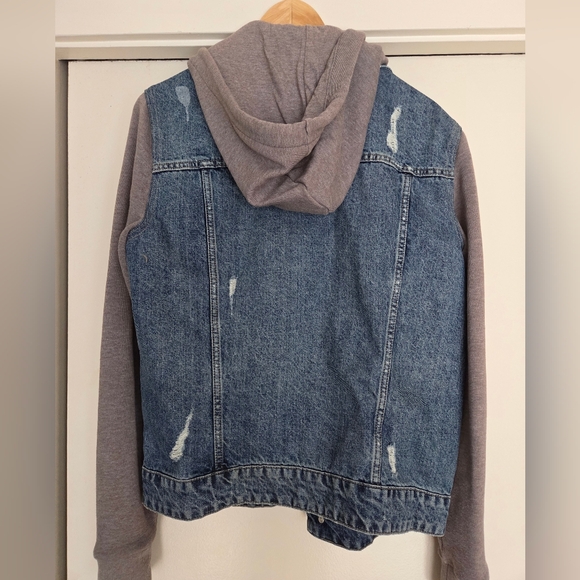 Only & Sons Blue Denim Jacket with Gray Sleeves - Picture 3 of 4